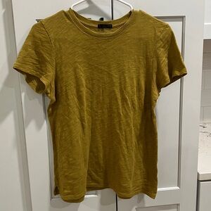 ATM Women's Mustard Yellow Cotton Jersey Crew Neck Short Sleeve Tee Shirt Top